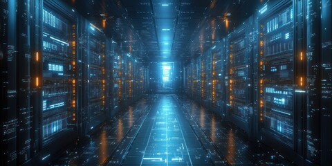 Futuristic Data Center Design with Server Engineers in a Hyper-Realistic Environment