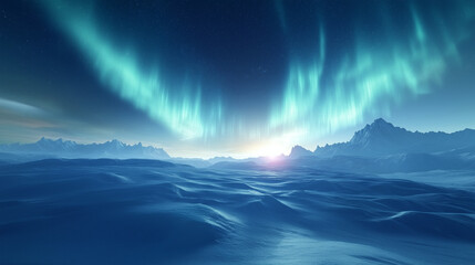 Fototapeta premium Frozen Arctic Dunes – Icy Desert Background