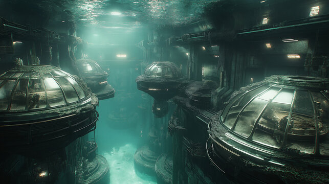Abandoned Deep-Sea Lab &ndash; Sunken Sci-Fi Background