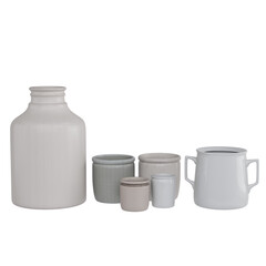Collection of ceramic vases and pots in various sizes and shapes