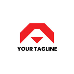 Fototapeta premium business logo design letter A