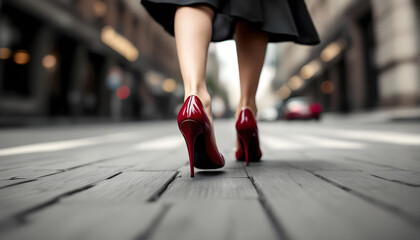 ファンタジーストーリー（モノクロームに刻まれた、一瞬のモノローグ&mdash;都会の街並みを颯爽と駆け抜ける女性）