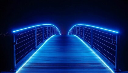 Fototapeta premium Illuminated bridge at night.