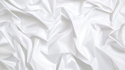 Obraz premium Elegant White Draped Fabric Texture