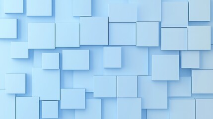 Obraz premium Abstract Blue Cube Pattern: A Serene Minimalist Composition