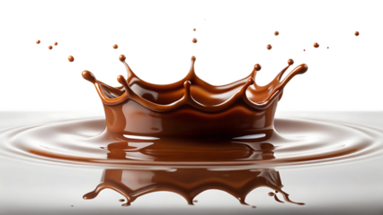 Chocolate crown splash, delicious drink