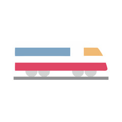 Fototapeta premium Minimalist colorful train illustration