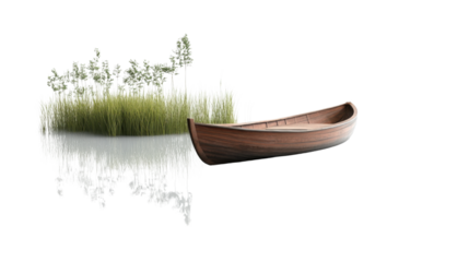 old fishing boat isolated on white background