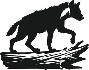 black hyena vector illustration