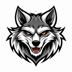 wolf head vector