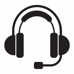 headphones icon on white background