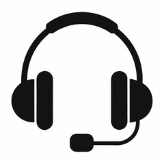 headphones icon on white background
