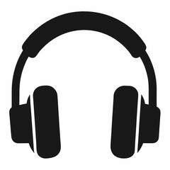 headphones icon on white background