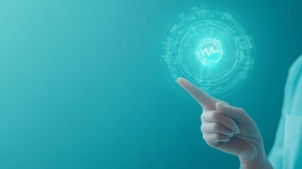 Fototapeta premium Scientist exploring interactive data visualization in futuristic virtual reality interface