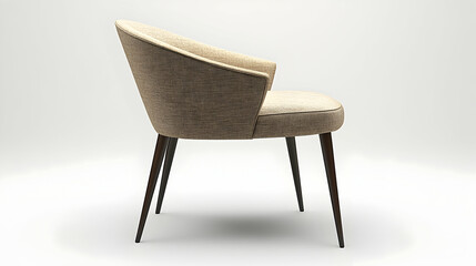 Beige upholstered arm chair