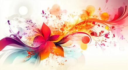 Vibrant Abstract Floral Splash