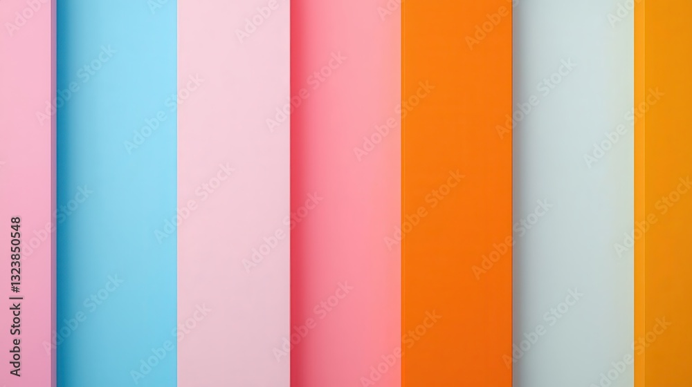 Poster contrasting color blocks interspersed with organic abstract shapes form a dynamic, modern compositio