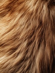Naklejka premium Close-up of Luxurious Brown Fur Texture for Background or Design