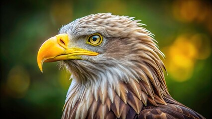 Obraz premium Stunning Portrait of a White-tailed Eagle in Natural Habitat - Majestic Bird Photography, Wildlife Close-up, Birds of Prey, Nature, Animal Portraits, Avian Beauty, Wildlife Conservation