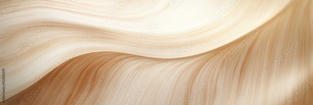 Poster warm wooden texture with flowing lines in beige and brown tones creates an organic modern design for