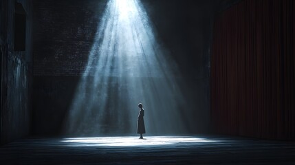 The Dynamic of Visibility and Struggle: A Figure Immersed in Social Anxiety on an Exposed Stage