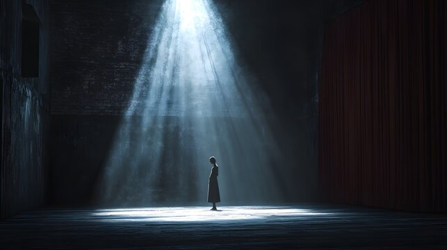 The Dynamic of Visibility and Struggle: A Figure Immersed in Social Anxiety on an Exposed Stage