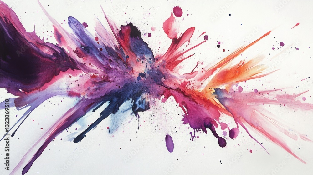 Poster explosive artistry: vibrant bursts of color explode across the canvas, creating a dynamic and captiv