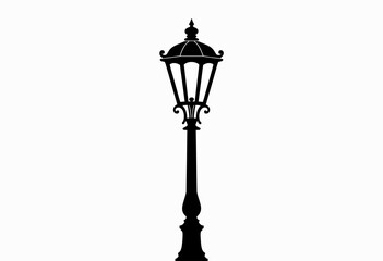 Obraz premium Classic Street Lamp Illustration: A Versatile Vector Graphic for a Range of Creative Projects, from Themed Event Invitations to Vintage-Inspired Branding Materials.