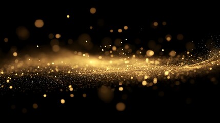 Black background with floating dust particles, soft lighting, calm and abstract.