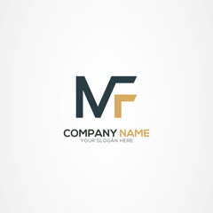 MF Alphabet letters Initials Monogram logo FM, M and F