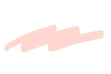 マーカーペンで描いたようなアンダーライン：ピンク