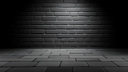 Dark textured brick wall with subtle lighting creating a dramatic atmosphere for photography