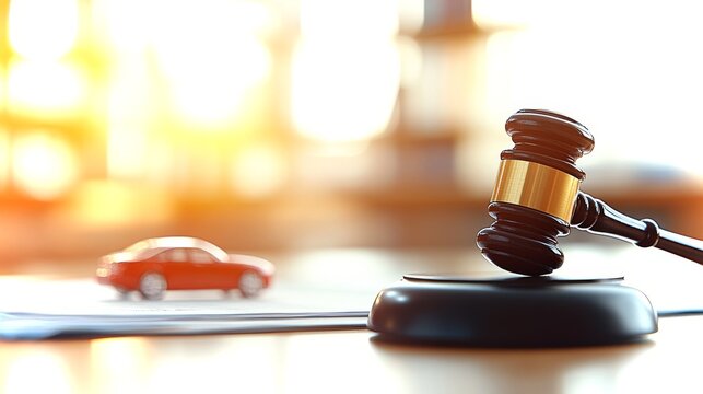 Court verdict involving artificial intelligence and a red vehicle in a justice setting