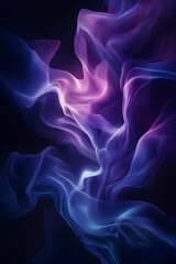 Obraz premium Black background with glowing neon lines forming abstract shapes, futuristic and dynamic.