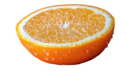 Zesty Slice of Citrus: A close-up shot captures the vibrant, juicy interior of an orange slice, highlighting the refreshing and nutritious qualities of the fruit.