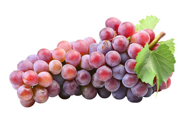 Red grapes isolated on white