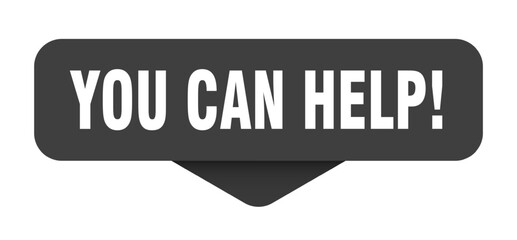 you can help sticker. you can help sign on transparent background