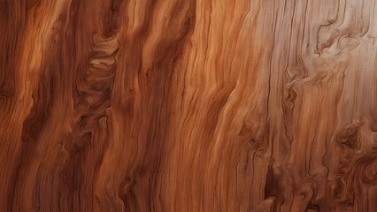 Fototapeta premium Close-up detailed image a rich brown wood texture intricate grain patterns.