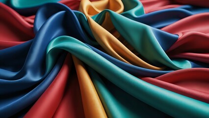 colorful silk fabric