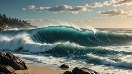 storm on the beach