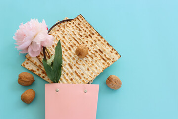 Pesah celebration image (jewish Passover holiday) with matzoh