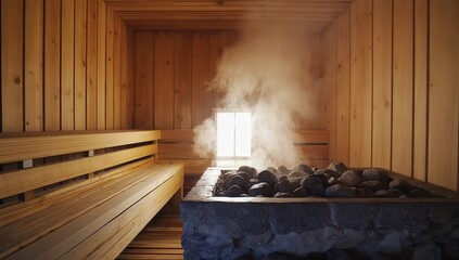 Sauna. Close-up. Relaxation time.