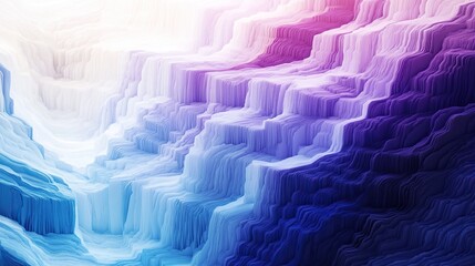 Obraz premium A cascading waterfall made from layers of paper cut-out sheets