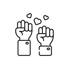 Solidarity  Vector icon