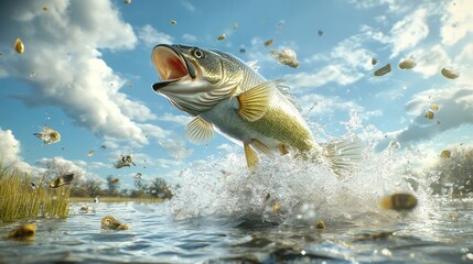 Epic Fish Leap: A Stunning Display of Aquatic Power