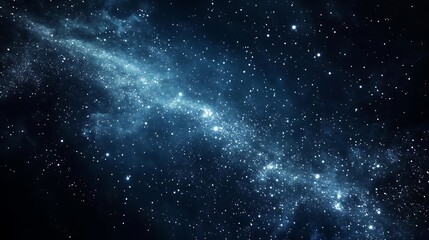 Obraz premium Majestic Milky Way Galaxy: Breathtaking Night Sky Starscape with Glittering Stars and Deep Space Nebula Astronomy Image.