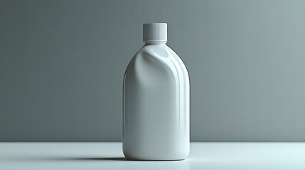 Distorted Bottle: a uniquely shaped bottle sitting on a surface against the backdrop of a minimalist, highlighting the beauty in simplicity and the appeal of modern product design