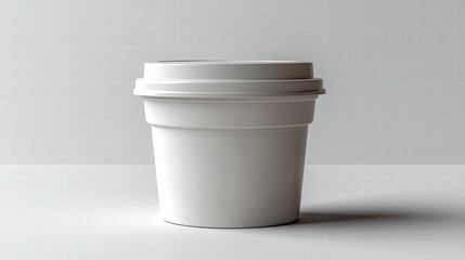 Minimalist Coffee Cup Mockup: A simple, clean, and modern depiction of a takeaway coffee cup, perfect for showcasing a design or concept.