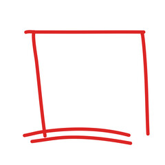 Red Hand drawn rectangle
