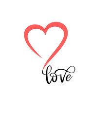 red heart end with love